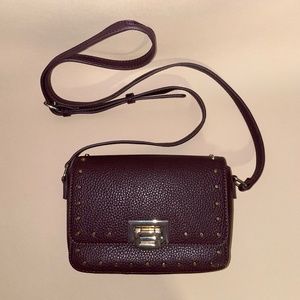 White House Black Market “Polly” Studded Cabernet Crossbody Bag